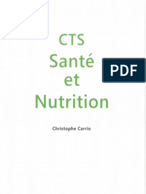 CTS Christophe Carrio - Santé Et Nutrition PDF, PDF, Obésité