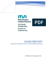 Exam Report: (Mhg102Ag) Introduction To Finite Elements Method