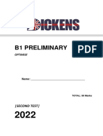 B1 Preliminary - Optimise - 2nd Round 2022