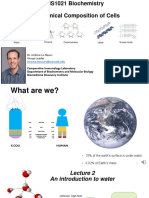 BMS1021 Biochemistry - Chemical Composition of Cells