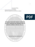 Programa de Capacitación Dirigido A Supervisores de Ventas Y Vendedores Como Herramienta para Los Logros de La Empresa de Servicios, Total, S.A