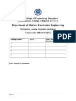 BMS College Analog Electronics Lab Report