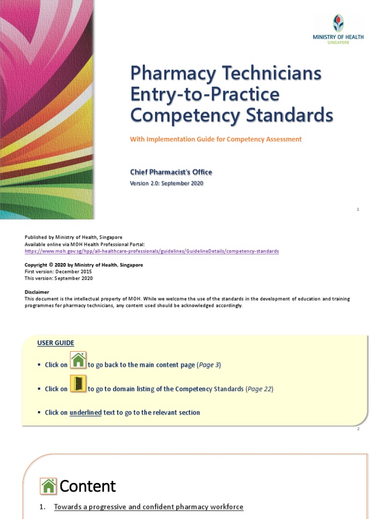 Pharmacy Technicians Entry-to-Practice Competency Standards: With Implementation Guide For ...