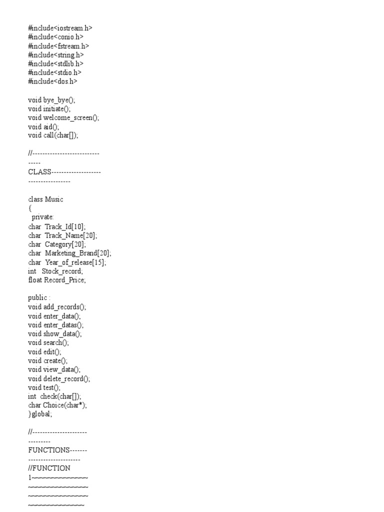 Music Record Management System | PDF | Computer Architecture | Software ...