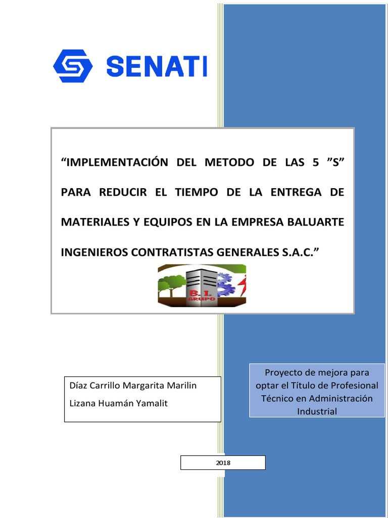 "Implementación Del Metodo de Las 5 "S" para Reducir El Tiempo de La ...
