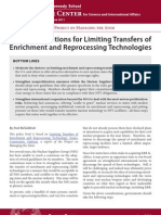 Limiting Transfers of Enrichment and Reprocessing