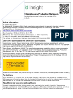 International Journal of Operations & Production Management: Article Information