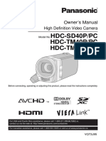 HDC-SD40P/PC HDC-TM40P/PC HDC-TM41P/PC: Owner's Manual