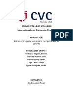 Cesar Vallejo College International and Corporate Finance: Producto Final Microsoft Corporation (MSFT)