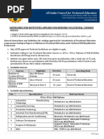 Guidelines For Institutes Applied For Running Vocational Courses