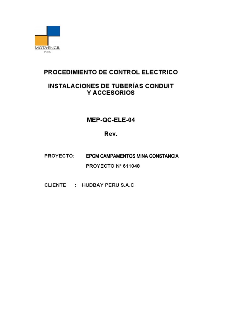 Instalación de Tuberías Conduit | PDF | Tubería (transporte de fluidos ...