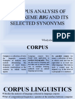 A Corpus Analysis of The Lexeme Big