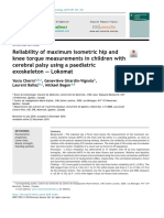 Reliability of Maximum Isometric Hip and Knee Torque Measurements in Children With Cerebral Palsy Using A Paediatric Exoskeleton - Lokomat