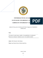 Universidad Técnica de Ambato Facultad de Contabilidad Y Auditoría Carrera de Contabilidad Y Auditoría