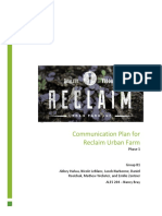 Communication&Plan&for&& Reclaim&Urban&Farm&: Phase&1&&