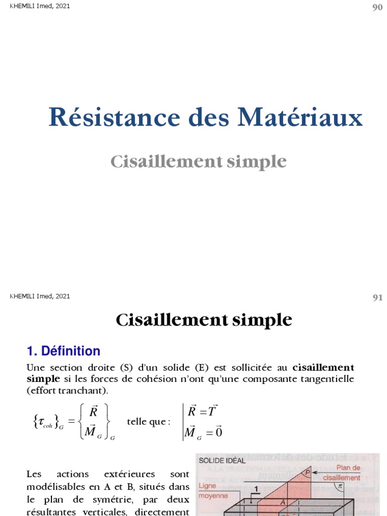 Analyse du cisaillement simple | PDF | Contrainte de cisaillement ...
