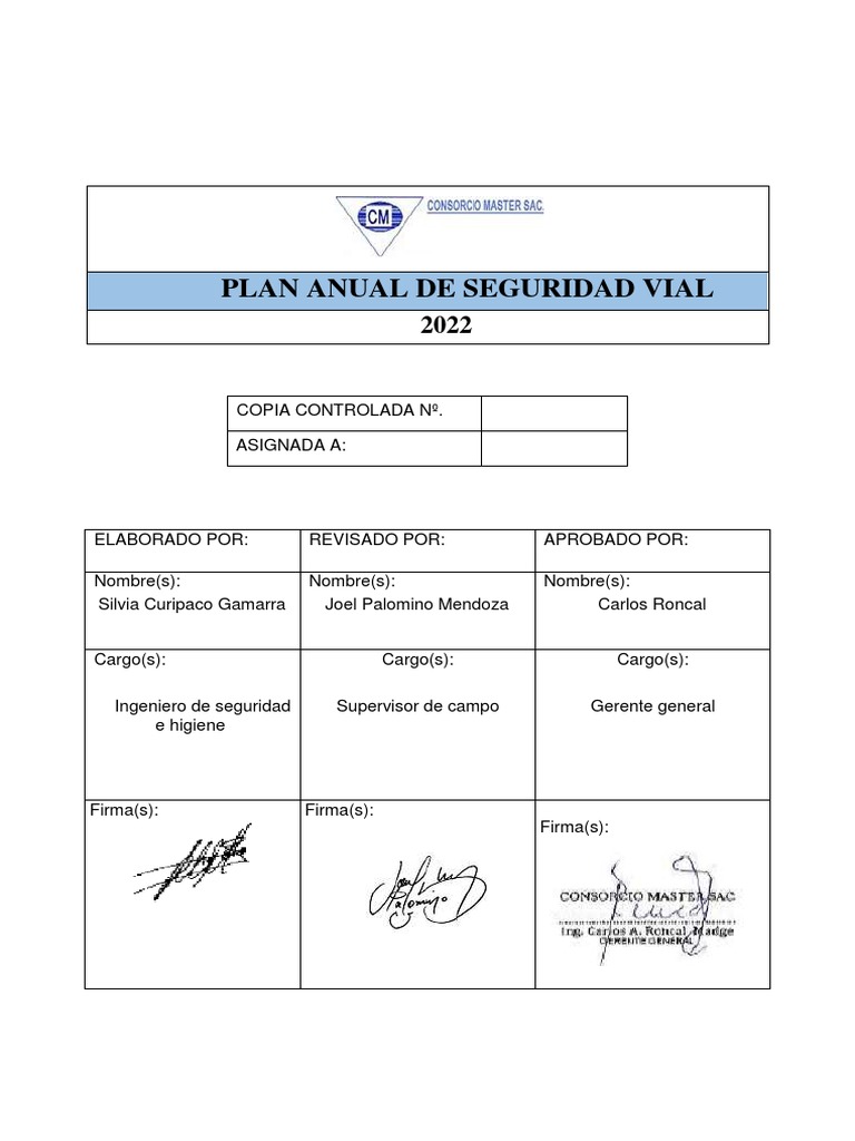 Plan Estratégico de Seguridad Vial 2022 | PDF