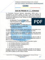 Communique de Presse N°028 - Recrutement - Corrige