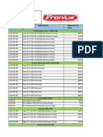 Lista de Precios Fronius