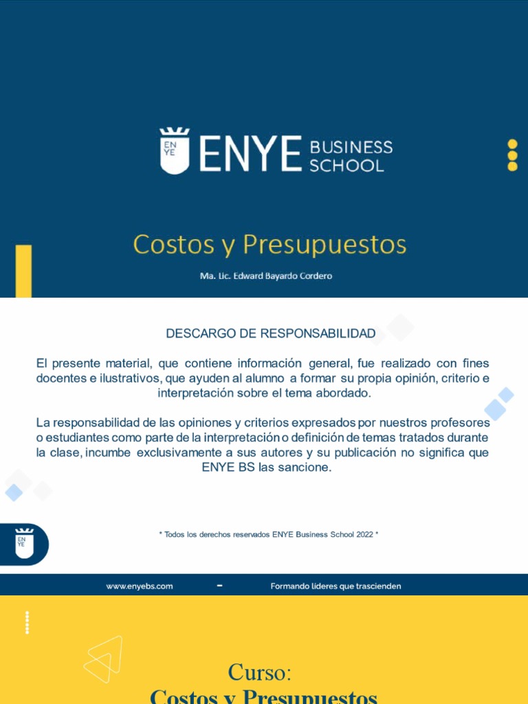 Costos y Presupuestos Empresariales | PDF | Costo | Presupuesto
