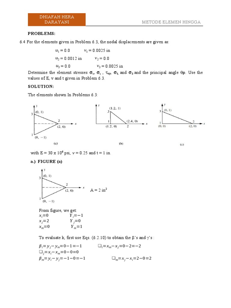 Contoh Soal Metode Elemen Hingga | PDF | Applied And Interdisciplinary ...