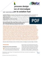 Conceptual Process Design and Simulation of Microalgae Oil Conversion To Aviation Fuel