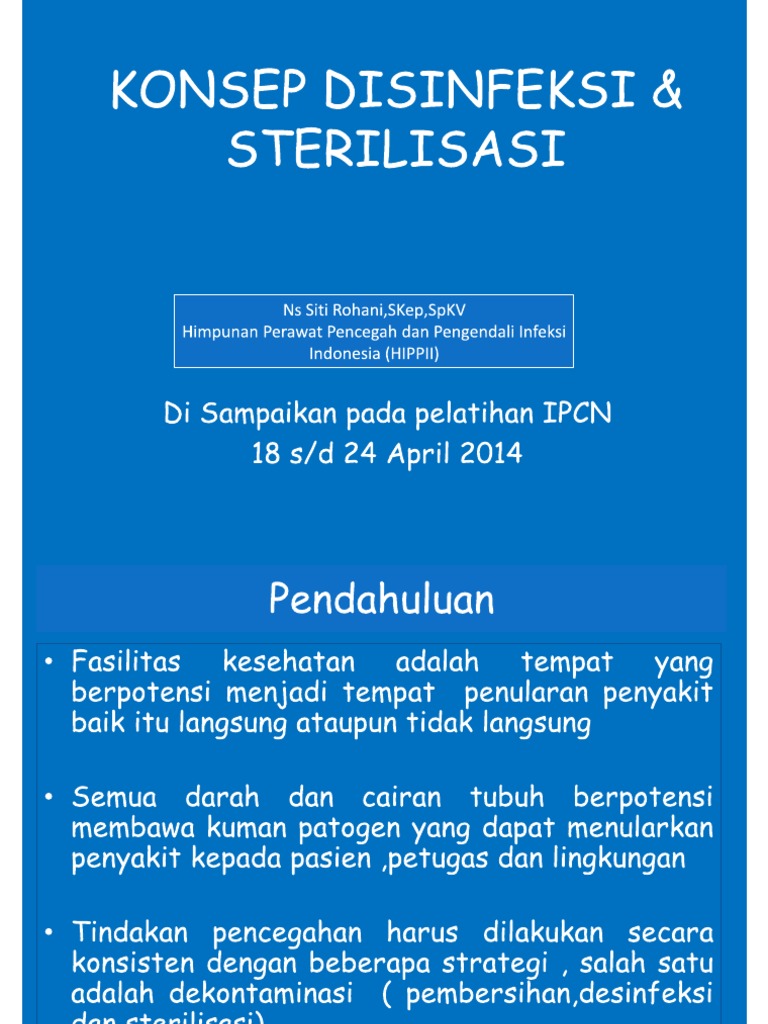 Sterilisasi Dan Desinfeksi | PDF