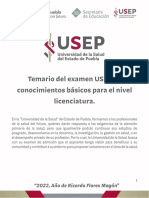 Examen USEP conocimientos básicos licenciatura