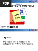 Introduction To Rpms Tools: Session 2