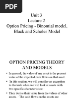 Unit 3 Option Pricing - Binomial Model, Black and Scholes Model