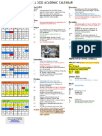 Fall Academic Calendar