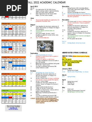 Fall Academic Calendar | PDF | Thesis | Academia