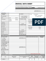 Personal Data Sheet