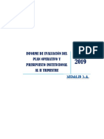 Informe de Evaluación Del Plan Operativo Y Presupuesto Institucional Al Ii Trimestre