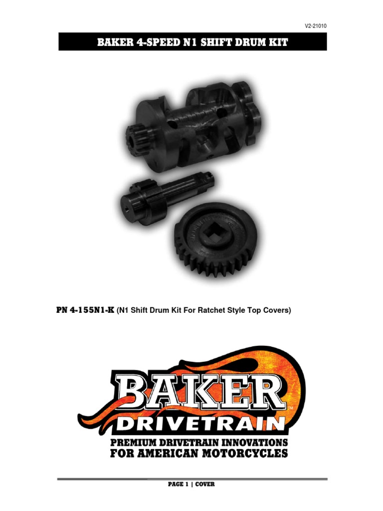 Baker 4Speed N1 Shift Drum Kit Baker Cruise Drive Top Cover PDF