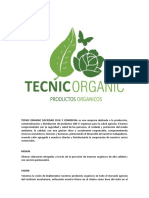 Catalogo de Productos Tecnic Organic