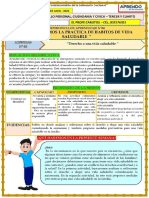 Actividad de Desarrollo Personal, Ciudadanía y Civica 3° y 4° Semana 5 - Eda 4