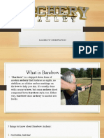 Barebow Archery Orientation