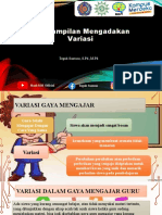 VARIASI GAYA MENGAJAR