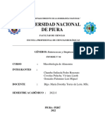 GÉNEROS Enterococcus y Streptococcus - Informe de Micro de Alimentos