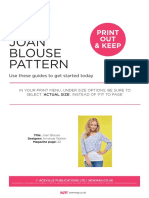 Joan Blouse Pattern: Print OUT & Keep