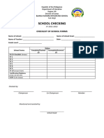 School Checking: Checklist of School Forms