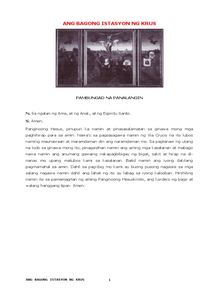 Ang Bagong Istasyon NG Krus | PDF