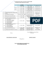 Jadwal Kegiatan Hut