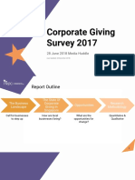 Corporate Giving Survey 2017 Report Outline