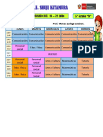 Horario Semanal. 18 - 22 de Julio