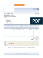 Travel Invoice Template