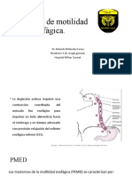 Trastornos de Motilidad Esofágica