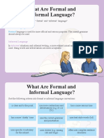 What Are Formal and Informal Language?