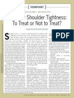 Posterior Shoulder Tightness: To Treat or Not To Treat?: Viewpoint